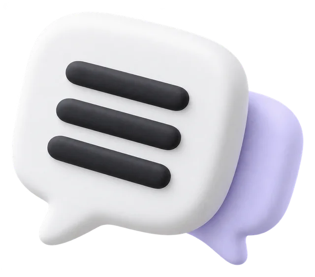 Two speech bubbles